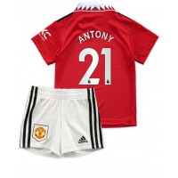 Dres Manchester United Antony #21 Domaci za djecu 2022-23 Kratak Rukav (+ kratke hlače)